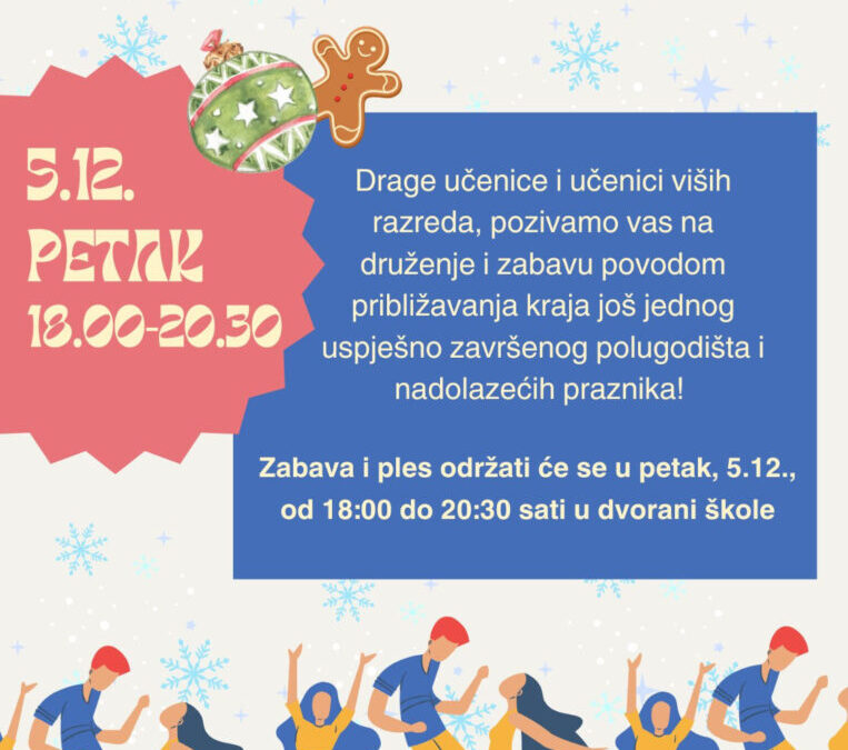 Zimska zabava u školi – poziv na ples