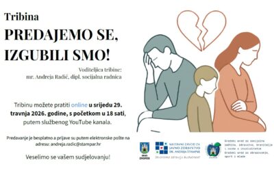 Tribina za roditelje “Predajemo se, izgubili smo!”