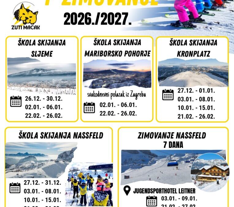 Škola skijanja Žuti mačak upisuje nove članove